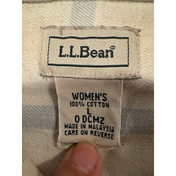 Women's L.L. Bean Long Sleeve Flanel Shirt - Large - Picture 7 of 8